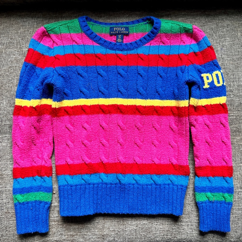 Colorful, happy, Polo sweater